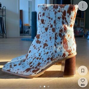 ALOHAS cow print boots